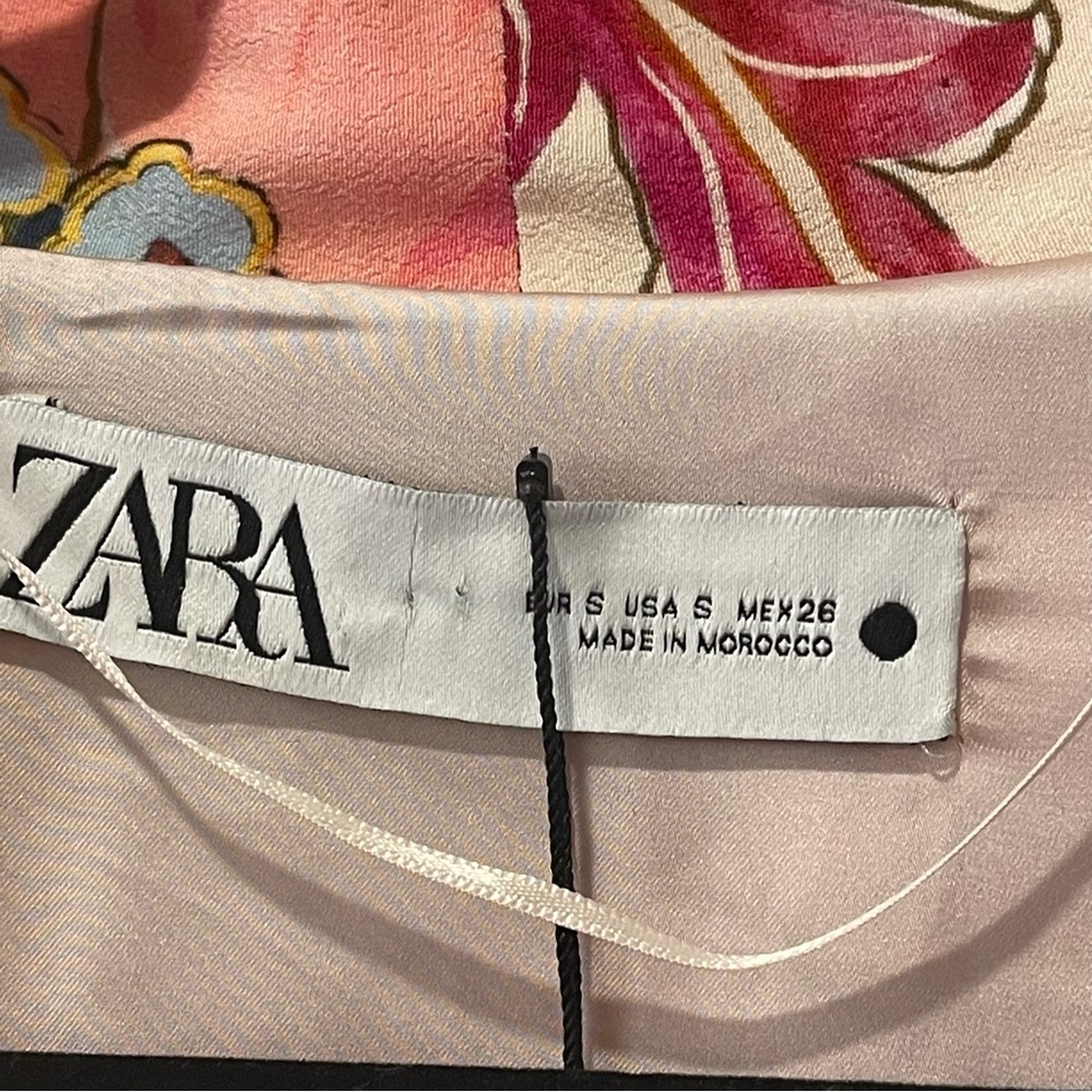 NWT Zara Printed Long Sleeve Kimono Robe Size S - Picture 12 of 12